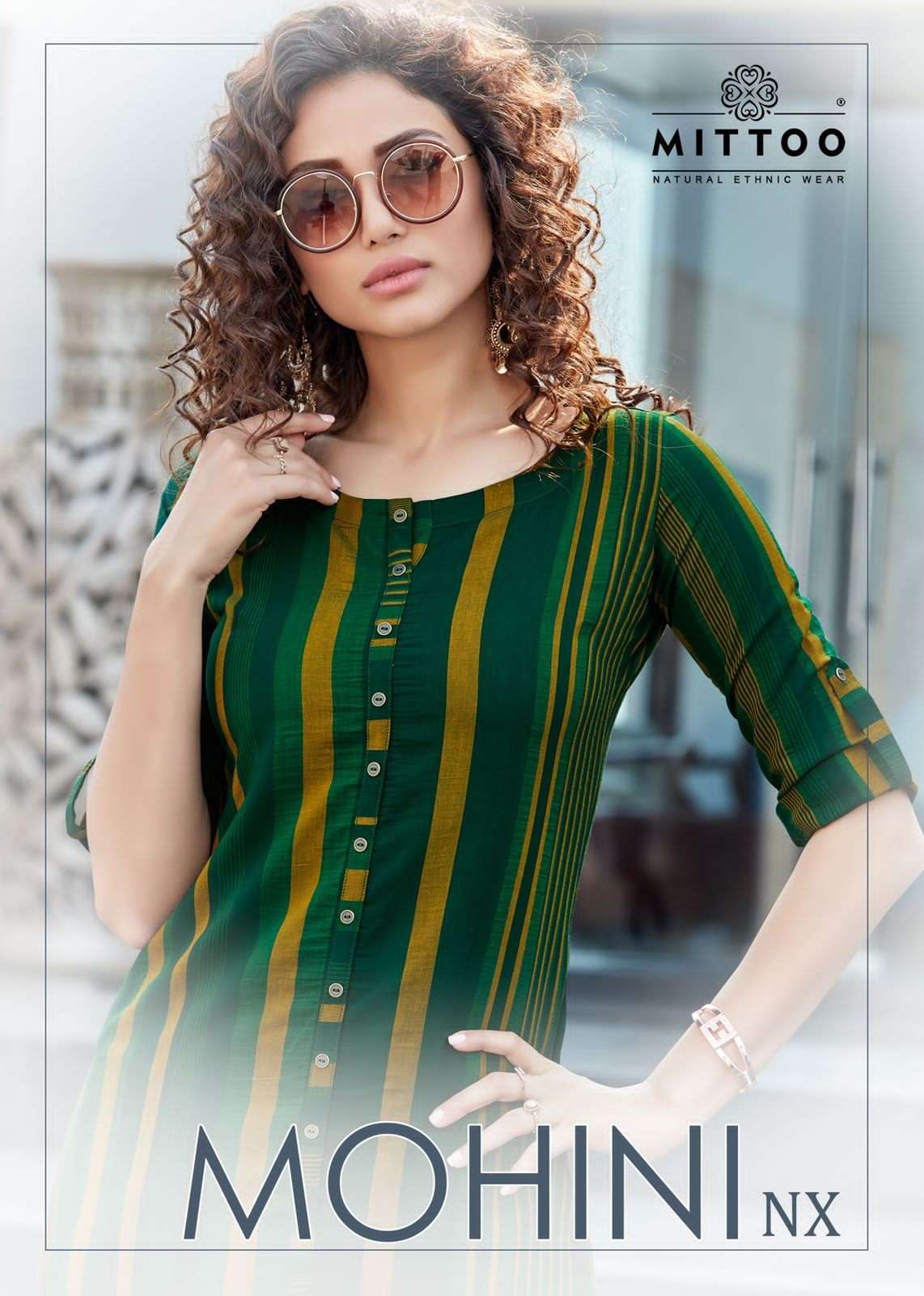 MITTOO PRESENTS MOHINI NX WEVING STRIP WHOLESALE KURTI WITH BOTTOM